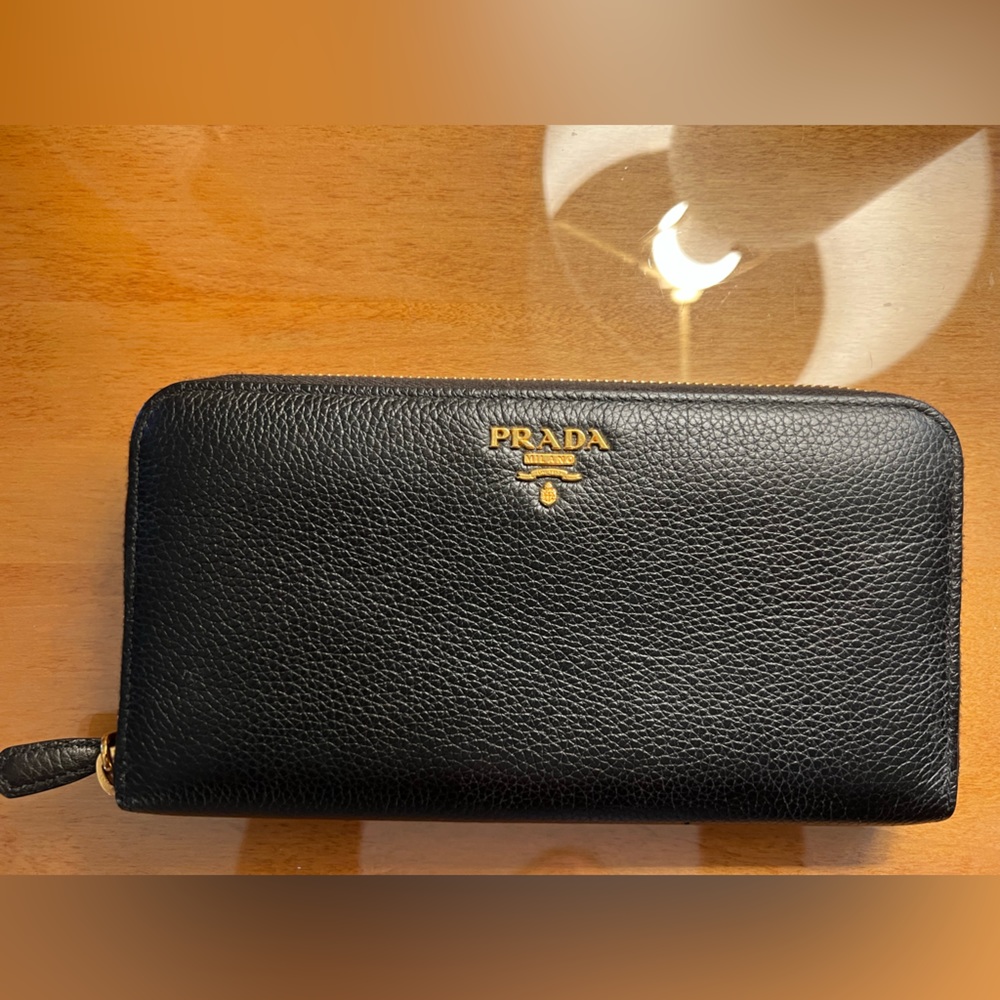 Prada large saffiano leather wallet
